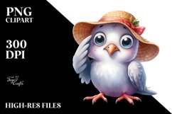 Funny Baby Dove Sun Hat Clipart Product Image 3