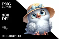 Funny Baby Dove Sun Hat Clipart Product Image 3