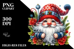 Detailed Vibrant Christmas Gnome PNG Product Image 3