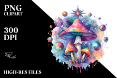 Magical Celestial Mushroom, Transparent PNG Product Image 2