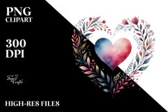 Watercollor Heart PNG Product Image 2