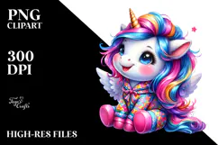 Vibrant Baby Unicorn PNG Product Image 2