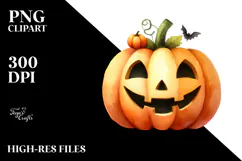 Funny Jack-O'-Lantern Digital Painting PNG Product Image 2