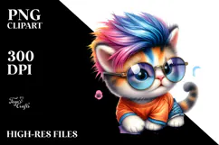 Cute Baby Cat with Expressive Face Transparent PNG Product Image 2