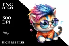 Cute Baby Cat with Expressive Face Transparent PNG Product Image 1
