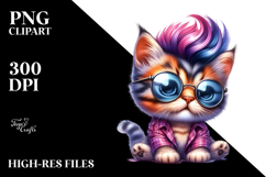 Funny Baby Cat Watercolor Product Image 2