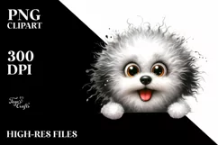 Funny Bichon Frise, Peek-A-Boo | Sublimation | Clipart Product Image 3
