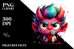Funny Little Demon Design, Vibrant PNG Product Image 2