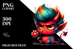 Funny Little Demon Design, Vibrant PNG Product Image 2