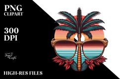Retro Tropical Tree Sunglasses, 20 oz Tumbler Product Image 2