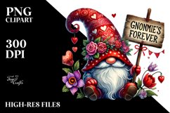 Valentines Gnome with Detailed Hat PNG Product Image 2