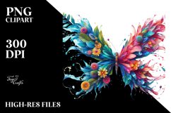 a Vibrant Abstract Butterfly Body PNG Product Image 3