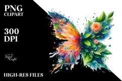 Abstract Vibrant Butterfly PNG Product Image 1