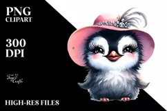 Funny Cute Penguin Rock Sign Clipart Product Image 3