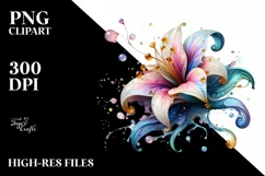 Glossy Lily made of , Abstract PNG Product Image 1