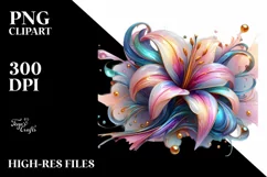 Vibrant Lily made of , Glossy PNG Product Image 1