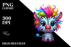 Crazy Baby Zebra with Big Eyes | Sublimation | Clipart Product Image 2