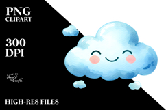 Simple Smiling Cloud PNG Product Image 2