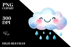 Simple Smiling Cloud PNG Product Image 2