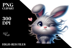 Whimsical Cartoon Bunny PNG Product Image 2
