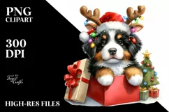 Watercolor Bernese Mountain Dog PNG Product Image 3