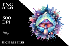splashy,centered Mystical Mushroom Tarot PNG Product Image 2
