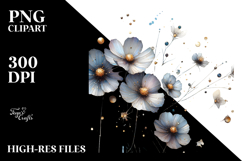 Cosmos with Golden Insertions, High-Res PNG Product Image 2