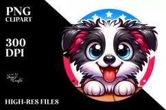 Enthusiastic Funny Border Collie Cartoon | Clipart Product Image 1