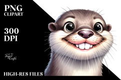 Proud Otter Goofy Smile PNG Product Image 2