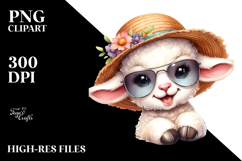 Energetic Lamb with Winking Eyes, PNG Product Image 2