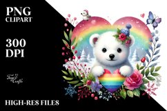Detailed Polar Bear Baby in Watercolor, Transparent PNG Product Image 2