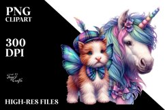 Colorful Pastel Baby Unicorn Scottish Highland PNG Product Image 3