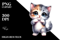 Cute Kitten with Big Eyes | Sublimation | Clipart Product Image 2