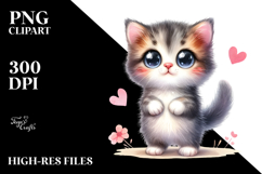 Cute Kitten with Big Eyes | Sublimation | Clipart Product Image 2