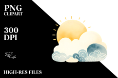 Washed Whimsical Cloud, Transparent PNG Product Image 2