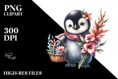 Boho Baby Penguin Gladiolus Bouquet Product Image 1