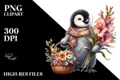 Baby Penguin Boho Gladiolus Bouquet Product Image 1