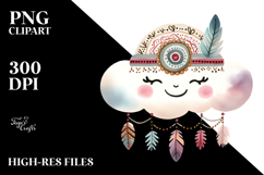 Whimsical Smiling Cloud PNG Product Image 2