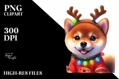 Watercolor Shiba Inu PNG Product Image 1