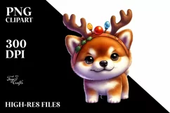 Watercolor Shiba Inu PNG Product Image 1
