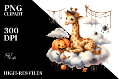Giraffe Halloween Cloud PNG Product Image 2