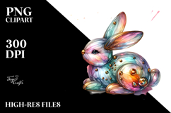 Colorful Bunny PNG Product Image 2