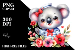Colorful Baby Koala Sailor Suit | Clipart Product Image 2