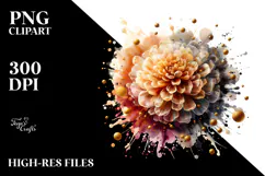 Abstract Watercolor Marigold Golden Product Image 2