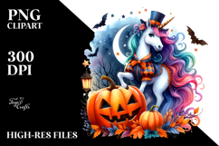 Unicorn Dressed for Halloween | Sublimation | Clipart Product Image 2