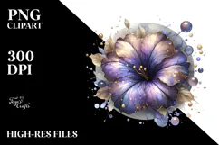 Glossy Petunia Abstract, High-Res PNG Product Image 2
