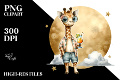 Cute Giraffe Beachwear Cocktail PNG Product Image 2
