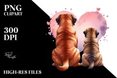 Digital Painting of Bullmastiff Holding Heart Product Image 2