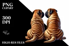 Cute Bullmastiff with Heart, Transparent PNG Product Image 2