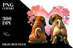 Bullmastiff Double Tail Heart PNG Product Image 2